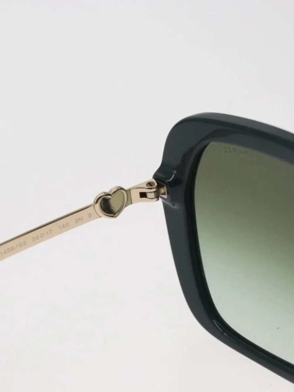 CHANEL Sunglasses plastic Green CC Auth BA12623M